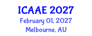 International Conference on Aerospace and Aviation Engineering (ICAAE) February 01, 2027 - Melbourne, Australia International Conference on Aerospace and Aviation Engineering (ICAAE) February 01, 2027 - Melbourne, Australia