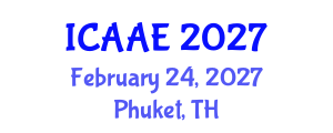 International Conference on Aerospace and Aviation Engineering (ICAAE) February 24, 2027 - Phuket, Thailand International Conference on Aerospace and Aviation Engineering (ICAAE) February 24, 2027 - Phuket, Thailand