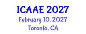 International Conference on Aerospace and Aviation Engineering (ICAAE) February 10, 2027 - Toronto, Canada International Conference on Aerospace and Aviation Engineering (ICAAE) February 10, 2027 - Toronto, Canada