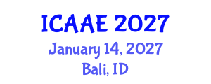 International Conference on Aerospace and Aviation Engineering (ICAAE) January 14, 2027 - Bali, Indonesia International Conference on Aerospace and Aviation Engineering (ICAAE) January 14, 2027 - Bali, Indonesia