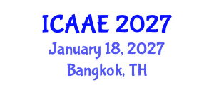 International Conference on Aerospace and Aviation Engineering (ICAAE) January 18, 2027 - Bangkok, Thailand International Conference on Aerospace and Aviation Engineering (ICAAE) January 18, 2027 - Bangkok, Thailand