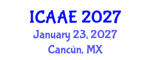 International Conference on Aerospace and Aviation Engineering (ICAAE) January 23, 2027 - Cancún, Mexico International Conference on Aerospace and Aviation Engineering (ICAAE) January 23, 2027 - Cancún, Mexico