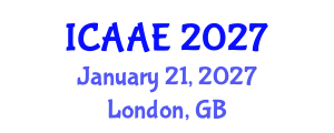 International Conference on Aerospace and Aviation Engineering (ICAAE) January 21, 2027 - London, United Kingdom International Conference on Aerospace and Aviation Engineering (ICAAE) January 21, 2027 - London, United Kingdom