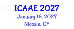 International Conference on Aerospace and Aviation Engineering (ICAAE) January 16, 2027 - Nicosia, Cyprus International Conference on Aerospace and Aviation Engineering (ICAAE) January 16, 2027 - Nicosia, Cyprus