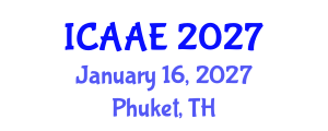 International Conference on Aerospace and Aviation Engineering (ICAAE) January 16, 2027 - Phuket, Thailand International Conference on Aerospace and Aviation Engineering (ICAAE) January 16, 2027 - Phuket, Thailand