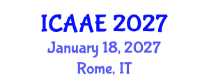 International Conference on Aerospace and Aviation Engineering (ICAAE) January 18, 2027 - Rome, Italy