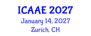 International Conference on Aerospace and Aviation Engineering (ICAAE) January 14, 2027 - Zurich, Switzerland International Conference on Aerospace and Aviation Engineering (ICAAE) January 14, 2027 - Zurich, Switzerland