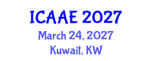 International Conference on Aerospace and Aviation Engineering (ICAAE) March 24, 2027 - Kuwait, Kuwait International Conference on Aerospace and Aviation Engineering (ICAAE) March 24, 2027 - Kuwait, Kuwait