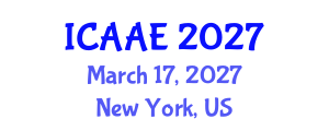 International Conference on Aerospace and Aviation Engineering (ICAAE) March 17, 2027 - New York, United States International Conference on Aerospace and Aviation Engineering (ICAAE) March 17, 2027 - New York, United States