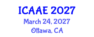 International Conference on Aerospace and Aviation Engineering (ICAAE) March 24, 2027 - Ottawa, Canada International Conference on Aerospace and Aviation Engineering (ICAAE) March 24, 2027 - Ottawa, Canada