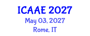 International Conference on Aerospace and Aviation Engineering (ICAAE) May 03, 2027 - Rome, Italy