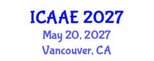 International Conference on Aerospace and Aviation Engineering (ICAAE) May 20, 2027 - Vancouver, Canada International Conference on Aerospace and Aviation Engineering (ICAAE) May 20, 2027 - Vancouver, Canada