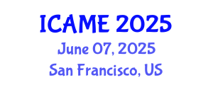 International Conference on Aerospace and Mechanical Engineering (ICAME) June 07, 2025 - San Francisco, United States