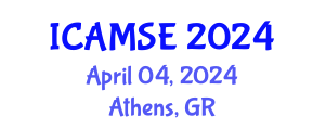 International Conference on Aerospace and Mechanical Systems Engineering (ICAMSE) April 04, 2024 - Athens, Greece