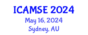 International Conference on Aerospace and Mechanical Systems Engineering (ICAMSE) May 16, 2024 - Sydney, Australia