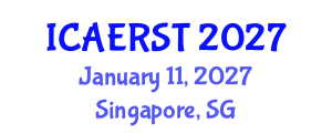 International Conference on Aerospace Electronics and Remote Sensing Technology (ICAERST) January 11, 2027 - Singapore, Singapore International Conference on Aerospace Electronics and Remote Sensing Technology (ICAERST) January 11, 2027 - Singapore, Singapore