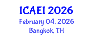 International Conference on Aerospace Engineering and Instability (ICAEI) February 04, 2026 - Bangkok, Thailand