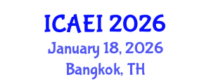 International Conference on Aerospace Engineering and Instability (ICAEI) January 18, 2026 - Bangkok, Thailand