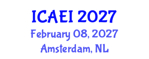 International Conference on Aerospace Engineering and Instability (ICAEI) February 08, 2027 - Amsterdam, Netherlands International Conference on Aerospace Engineering and Instability (ICAEI) February 08, 2027 - Amsterdam, Netherlands