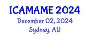 International Conference on Aerospace, Mechanical, Automotive and Materials Engineering (ICAMAME) December 02, 2024 - Sydney, Australia