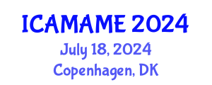 International Conference on Aerospace, Mechanical, Automotive and Materials Engineering (ICAMAME) July 18, 2024 - Copenhagen, Denmark