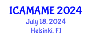 International Conference on Aerospace, Mechanical, Automotive and Materials Engineering (ICAMAME) July 18, 2024 - Helsinki, Finland