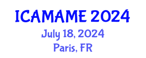 International Conference on Aerospace, Mechanical, Automotive and Materials Engineering (ICAMAME) July 18, 2024 - Paris, France