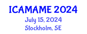 International Conference on Aerospace, Mechanical, Automotive and Materials Engineering (ICAMAME) July 15, 2024 - Stockholm, Sweden