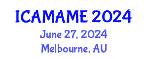International Conference on Aerospace, Mechanical, Automotive and Materials Engineering (ICAMAME) June 27, 2024 - Melbourne, Australia