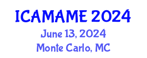 International Conference on Aerospace, Mechanical, Automotive and Materials Engineering (ICAMAME) June 13, 2024 - Monte Carlo, Monaco