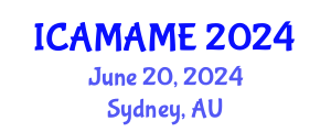 International Conference on Aerospace, Mechanical, Automotive and Materials Engineering (ICAMAME) June 20, 2024 - Sydney, Australia