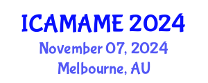 International Conference on Aerospace, Mechanical, Automotive and Materials Engineering (ICAMAME) November 07, 2024 - Melbourne, Australia
