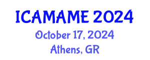International Conference on Aerospace, Mechanical, Automotive and Materials Engineering (ICAMAME) October 17, 2024 - Athens, Greece