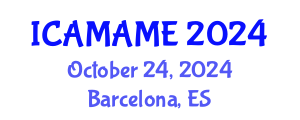 International Conference on Aerospace, Mechanical, Automotive and Materials Engineering (ICAMAME) October 24, 2024 - Barcelona, Spain