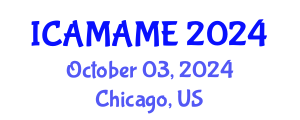 International Conference on Aerospace, Mechanical, Automotive and Materials Engineering (ICAMAME) October 03, 2024 - Chicago, United States