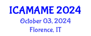 International Conference on Aerospace, Mechanical, Automotive and Materials Engineering (ICAMAME) October 03, 2024 - Florence, Italy