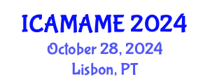 International Conference on Aerospace, Mechanical, Automotive and Materials Engineering (ICAMAME) October 28, 2024 - Lisbon, Portugal