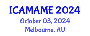 International Conference on Aerospace, Mechanical, Automotive and Materials Engineering (ICAMAME) October 03, 2024 - Melbourne, Australia