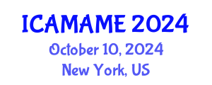 International Conference on Aerospace, Mechanical, Automotive and Materials Engineering (ICAMAME) October 10, 2024 - New York, United States