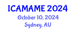 International Conference on Aerospace, Mechanical, Automotive and Materials Engineering (ICAMAME) October 10, 2024 - Sydney, Australia