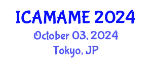 International Conference on Aerospace, Mechanical, Automotive and Materials Engineering (ICAMAME) October 03, 2024 - Tokyo, Japan