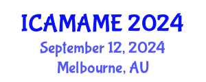 International Conference on Aerospace, Mechanical, Automotive and Materials Engineering (ICAMAME) September 12, 2024 - Melbourne, Australia