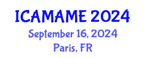 International Conference on Aerospace, Mechanical, Automotive and Materials Engineering (ICAMAME) September 16, 2024 - Paris, France
