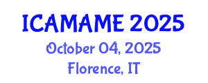 International Conference on Aerospace, Mechanical, Automotive and Materials Engineering (ICAMAME) October 04, 2025 - Florence, Italy