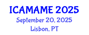 International Conference on Aerospace, Mechanical, Automotive and Materials Engineering (ICAMAME) September 20, 2025 - Lisbon, Portugal