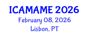 International Conference on Aerospace, Mechanical, Automotive and Materials Engineering (ICAMAME) February 08, 2026 - Lisbon, Portugal