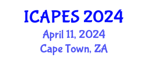 International Conference on Aerospace, Propulsion and Energy Sciences (ICAPES) April 11, 2024 - Cape Town, South Africa