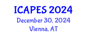 International Conference on Aerospace, Propulsion and Energy Sciences (ICAPES) December 30, 2024 - Vienna, Austria