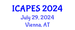 International Conference on Aerospace, Propulsion and Energy Sciences (ICAPES) July 29, 2024 - Vienna, Austria