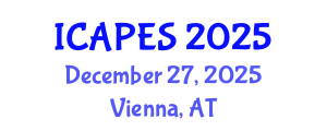 International Conference on Aerospace, Propulsion and Energy Sciences (ICAPES) December 27, 2025 - Vienna, Austria